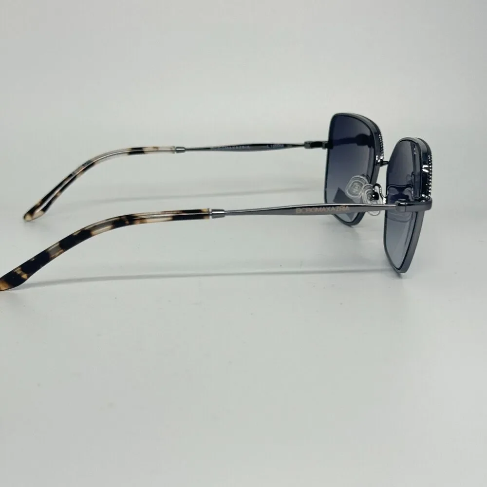BCBGMAXAZRIA Sizzling Gunmetal Silver Sunglasses‎ 56-15-135 H13466